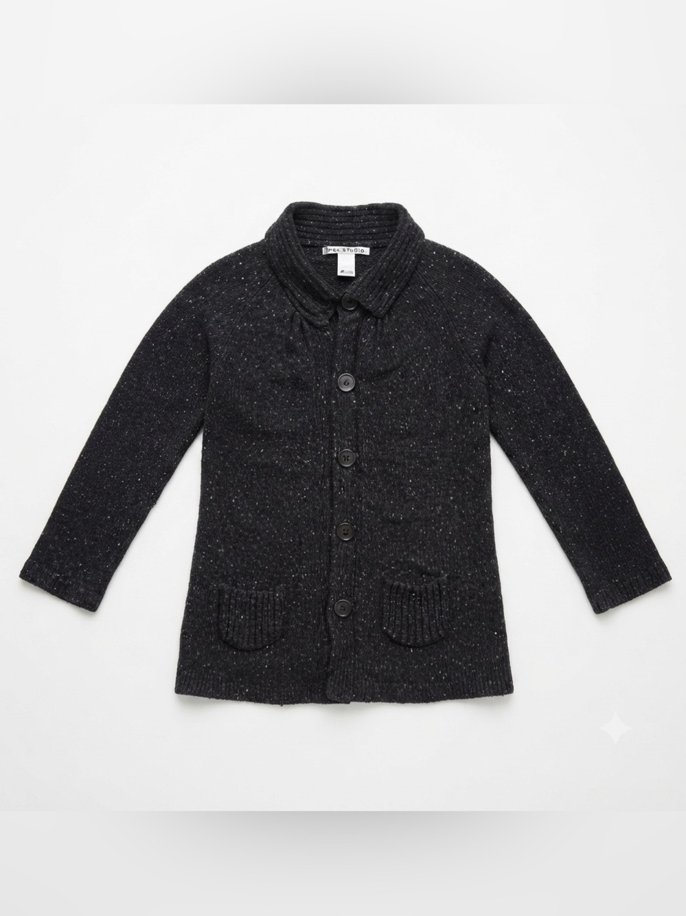 Max Studio Speckled Knit Button Up Cardigan Sweater M - Picture 7 of 10